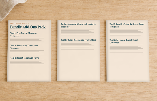 Bundle Add-Ons Pack - host tool templates laid out on a table