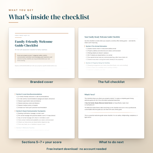 What you get: the free 35-point family-friendly checklist